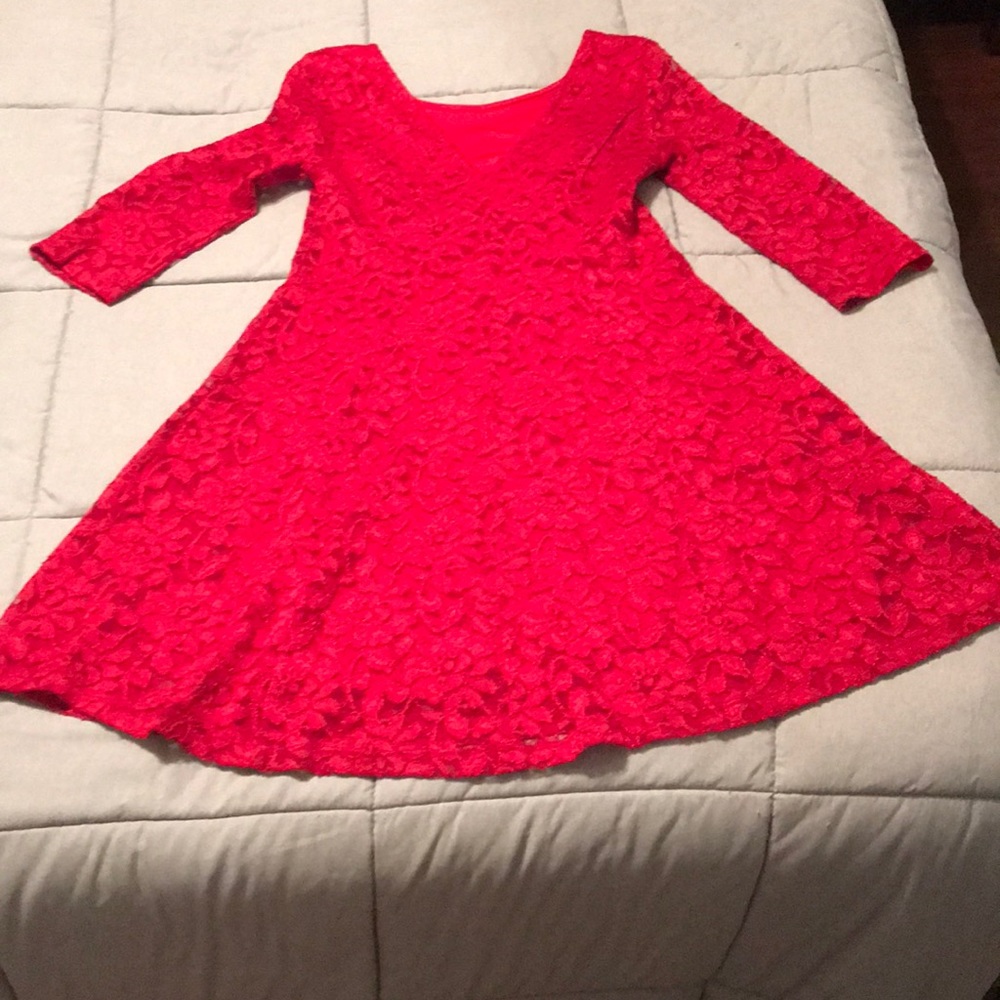 Red lace sweetheart cocktail dress small EUC ❤️ - Picture 4 of 4